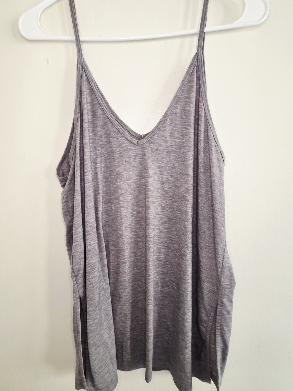 Athleta Heathered Grey V-Neck Camisole Tank Top